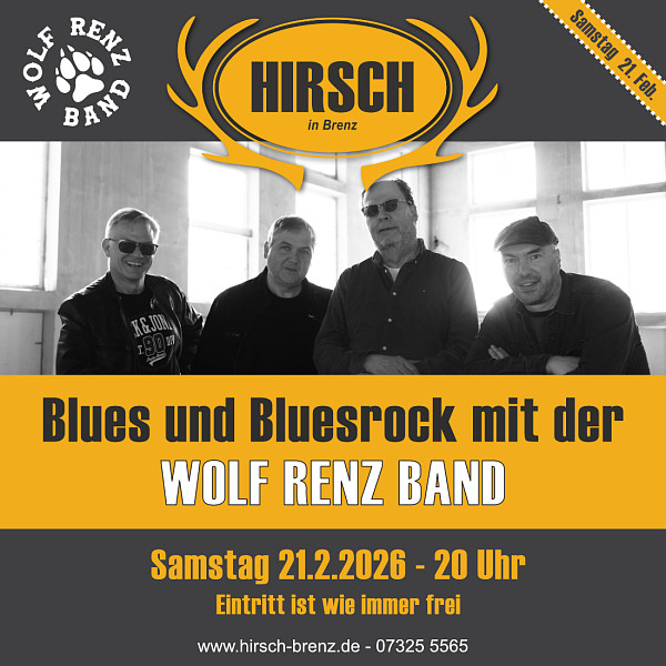 Blues & Bluesrock mit der WOLF-RENZ Band